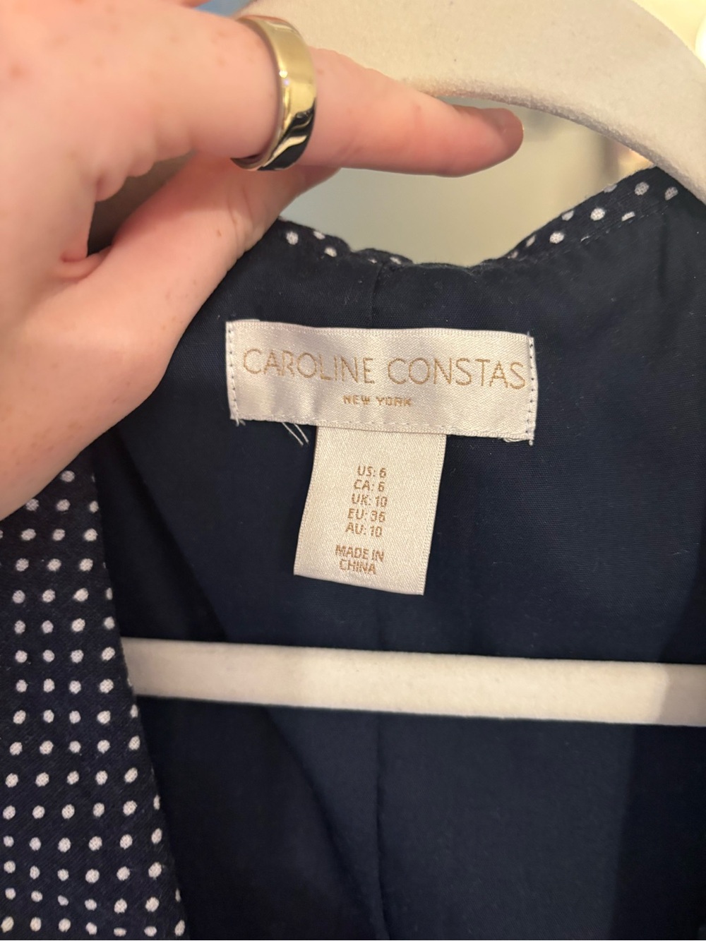 Caroline Constas Navy Dress - Picture 5 of 6